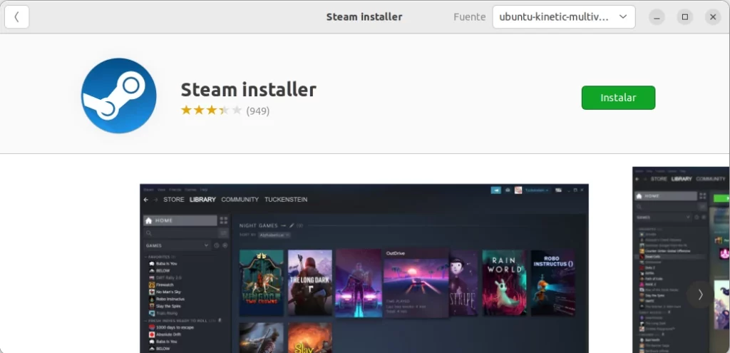 Steam Installer en Ubuntu