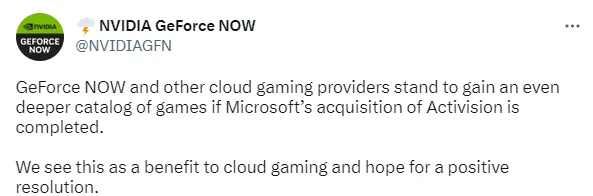 Apoyo de GeForce Now a Microsoft