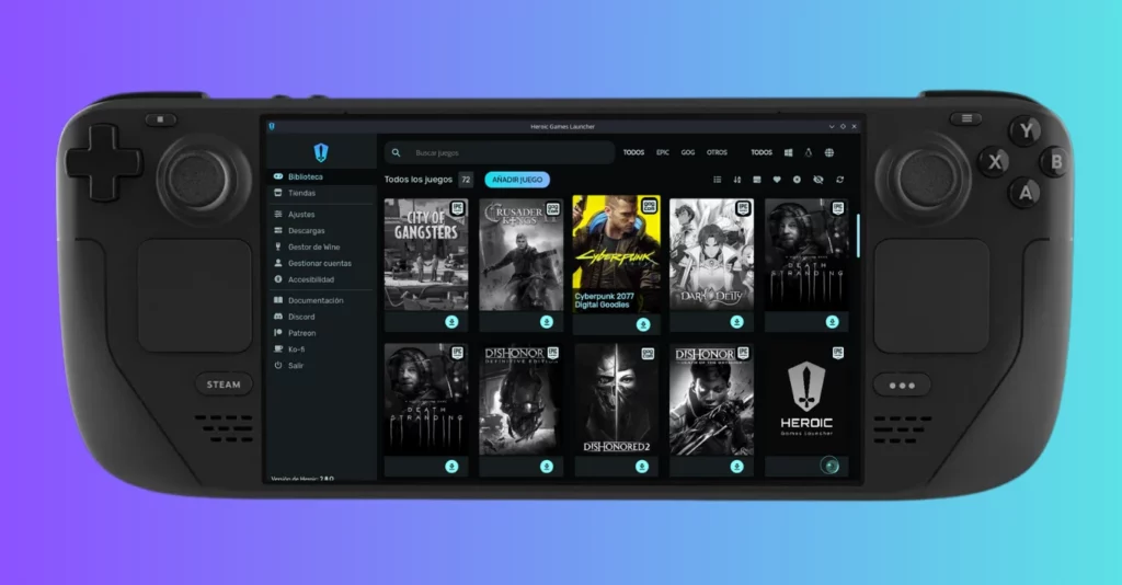 Heroic Games Launcher en Steam Deck