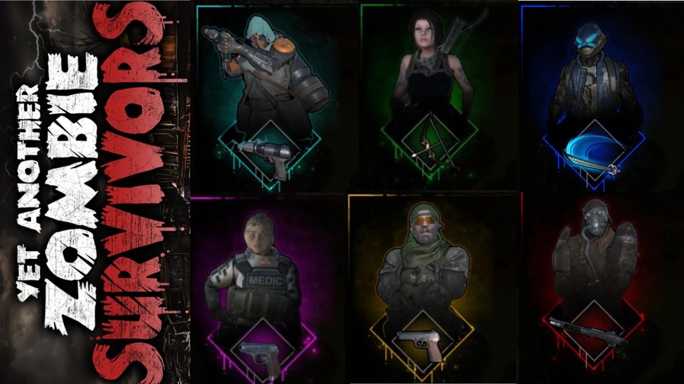 Personajes de Yet Another Zombie Survivors