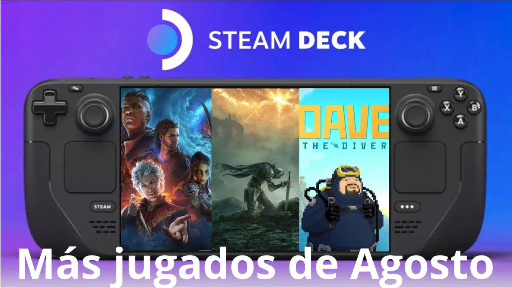 Juegos más jugados en Steam Deck en Agosto