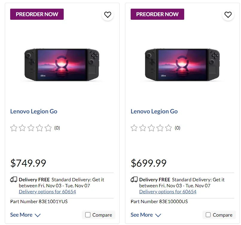 Prereserva de Lenovo Legion Go en EEUU