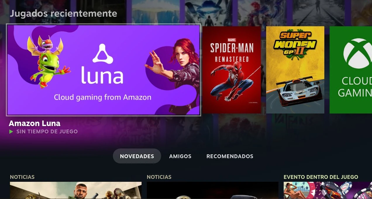 Jugar Amazon Luna en Steam Deck