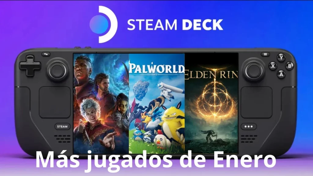 Juegos más jugados en Steam Deck en Enero