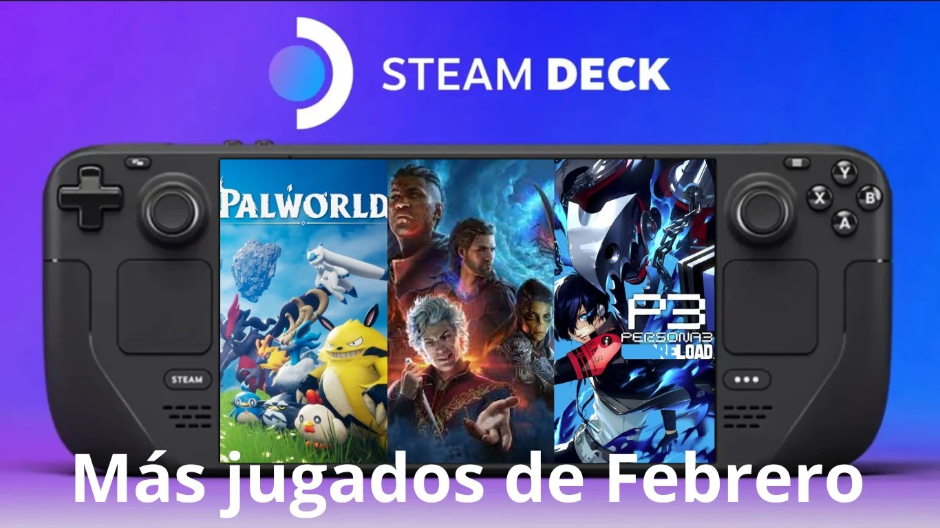 Juegos más jugados en Steam Deck en Febrero